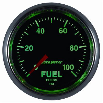 Autometer GS 0-100 PSI Full Sweep Electronic Fuel Pressure Gauge thumbnail 2
