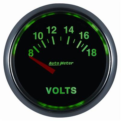 Autometer GS 52mm 8-18 Volts Short Sweep Electronic Voltmeter Gauge thumbnail 2
