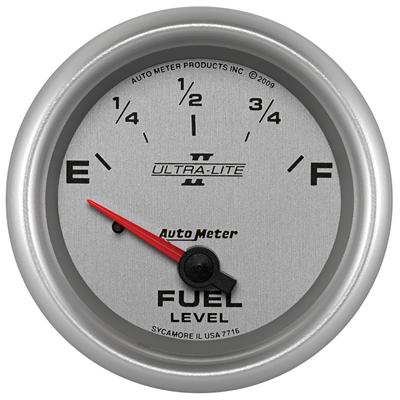 AutoMeter Gauge Fuel Level 2-5/8in. 240 Ohm(e) to 33 Ohm(f) Elec Ultra-Lite II