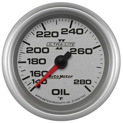 AutoMeter Gauge Oil Temp 2-5/8in. 140-280 Deg. F Mechanical Ultra-Lite II