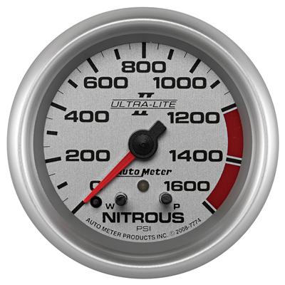 AutoMeter Gauge Nitrous Press 2-5/8in. 1600PSI Stepper Motor W/ Peak & Warn Ultra-Lite II
