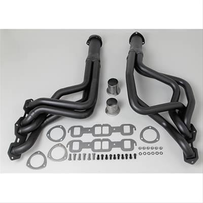Flowtech Headers 11500SFLT Headers, Long Tube, Steel, Painted, 3 in. Collector with Air Tubes, Chevy, SUV, Pickup, Small Block, Pair thumbnail 4