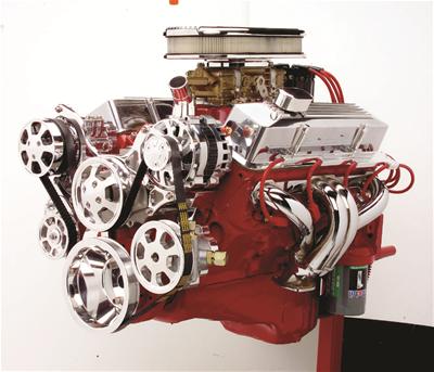 Billet Specialties Tru Trac Serpentine Systems with A/C 13220 Pulley Kit, Serpentine, Aluminum, Polished, 7.25 in. Diameter Crank Pulley, Chevy, Small Block, Kit thumbnail 2
