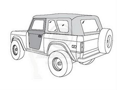 Bestop Soft Upper Doors for 1997-2006 WRANGLER - 5179035 Doors, Upper, Fabric, Black Diamond, Driver and Passenger Side, Jeep, Pair thumbnail 2