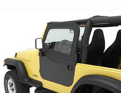Bestop HighRock 4x4 Element Doors for 1980-1986 CJ7, 1987-1995 WRANGLER - 5179515 Doors, Element, Front, Upper Half, Fabric, Black Denim, Jeep, Pair