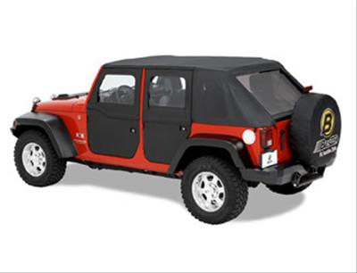 Bestop 2-Piece Soft Jeep Doors for 2007-2018 WRANGLER, 2018 WRANGLER JK - 5179835 Doors, 2-piece, Fabric, Black Diamond, Driver and Passenger Side, Front, Jeep, Pair thumbnail 2