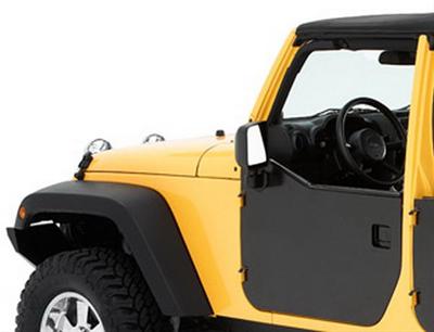 Bestop HighRock 4x4 Element Door Enclosure Panels for 2007-2018 WRANGLER, 2018 WRANGLER JK - 5180301 Doors, Encloser Kit, Front, Lower Half, Steel, Black, Jeep, Pair