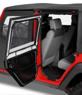 Bestop HighRock 4x4 Element Doors for 2007-2018 WRANGLER, 2018 WRANGLER JK - 5181101 Doors, Element, Rear, Lower Half, Steel, Black Powdercoated, Satin, Jeep, Pair thumbnail 2