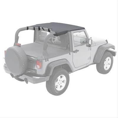 Bestop Header Bikini Tops for 2007-2017 WRANGLER, 2018 WRANGLER JK - 5258635 Soft Top, Bikini, Polymer Cloth, Black Diamond, Jeep, Each