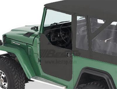 Bestop Soft Lower Doors 5303001 Doors, Lower, Fabric, Black, Toyota, Pair