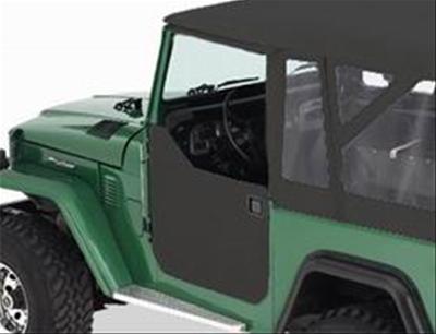Bestop Half Doors for 2007-2018 WRANGLER, 2018 WRANGLER JK - 5304135 Doors, Lower, Fabric, Black Diamond, Driver and Passenger Side, Jeep, Pair thumbnail 2