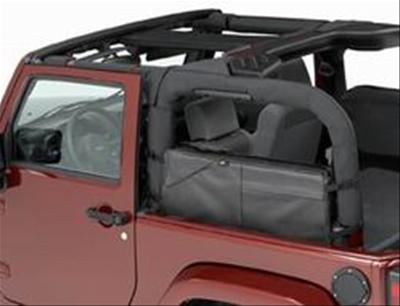 Bestop RoughRider Saddle Bags for 2007-2024 WRANGLER, 2018 WRANGLER JK - 5411035 Cargo Holder, Bag, RoughRider, Nylon, Black, Jeep, Each thumbnail 2