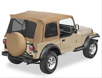 Bestop Supertop Classic Squareback Soft Tops for 1976-1986 CJ7, 1987-1995 WRANGLER - 5459937 Top, Squareback, Polymer Cloth, Spice, Tinted Windows, Jeep, Each thumbnail 2
