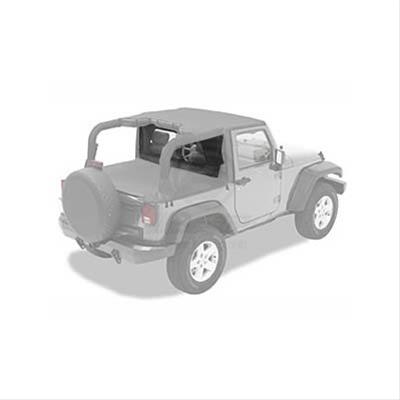 Bestop Wraparound Windjammers for 2003-2006 WRANGLER - 8003535 Soft Top, Windjammer, Polymer Cloth, Black Diamond, Jeep, Each