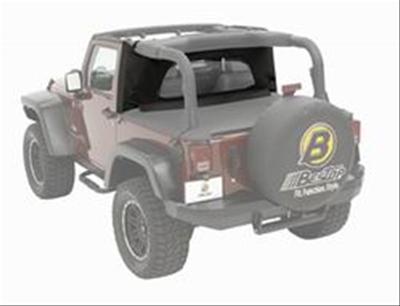Bestop Windjammers 8003015 Soft Top, Windjammer, Polymer Cloth, Black Denim, Jeep, Each thumbnail 2