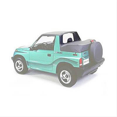 Bestop Windjammers for 1995-1998 SIDEKICK, 1998 TRACKER, 1995-1997 TRACKER - 8006215 Soft Top, Windjammer, Polymer Cloth, Black Denim, Chevy, Geo, Each