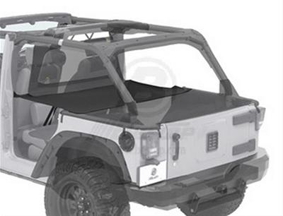 Bestop Duster Deck Covers for 2007-2018 WRANGLER, 2018 WRANGLER JK - 9003435 Soft Top, Cover Extension, Polymer Cloth, Black Diamond, Jeep, Each thumbnail 2