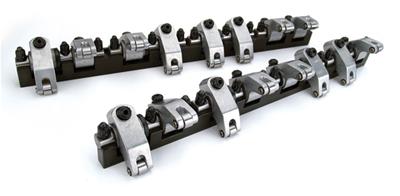COMP Cams Shaft Mount Aluminum Rocker Arms 1516CPG Arms, Mount, Full Roller, Aluminum, Natural, 1.5 Ratio, Chrysler, DeSoto, Dodge, Jensen, Monteverdi, Plymouth, Mopar Big Block RB, Kit