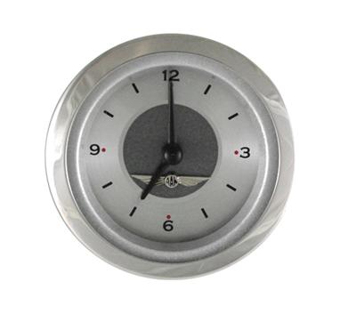 Classic Instruments All-American Series Gauges AW90SRC Gauge, All American Original, Clock, 12 hours Range, 2 1/8 in., Silver Face, Polished Bezel, Analog, Each