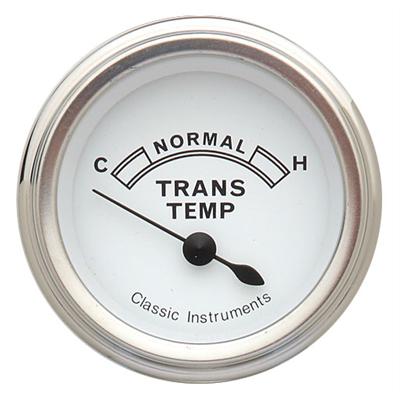 Classic Instruments White Series Gauges CW27SLC Gauge, White, Transmission Temperature, 140-280 degrees F, 2 1/8 in., Face, Analog, Electrical