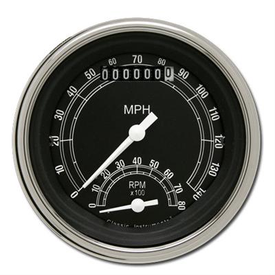 Classic Instruments Traditional Series Gauge Sets TR20SLF Gauge, Series, Speedometer, Tachometer, Black Face, Analog, Each