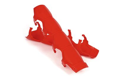 Daystar Shock and Steering Stabilizer Armors KU71112RE Boots, Armor, 10.000 in., Red, Pair