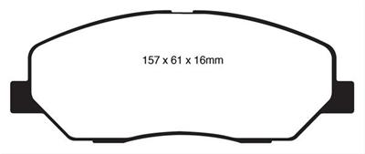 EBC Greenstuff Passenger Car Organic Brake Pads for 2009-2011 GENESIS - DP21821 Disc Pad thumbnail 2
