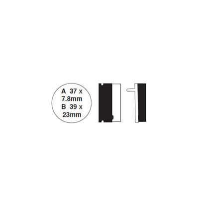 EBC 88-02 Yamaha YFS 200 Blaster Rear Left FA-SFA-TT-X Brake Pads