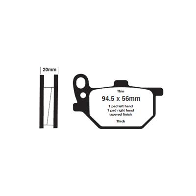 EBC 1979 Yamaha RD 400 F Daytona Front Left/Right FA-SFA-X Brake Pads