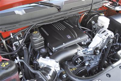 Edelbrock E-Force GM Truck and SUV Stage 1 Street Legal Supercharger Kits 1578 System, E-Force, Serpentine, Black Powdercoated, Intercooler, Chevy, GMC, 4.8L/5.3L, Kit thumbnail 4