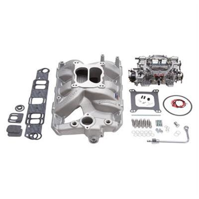 Collettore Di Aspirazione Edelbrock 28215 Super Victor Per GM LS3 V8 EFI - Flangia 4500, Finitura Satinata