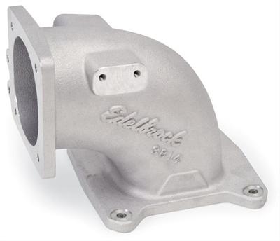 Edelbrock EFI Intake Elbow Universal 100 Deg 95mm T B to 4500 Dominator Flange Tall Profile thumbnail 2