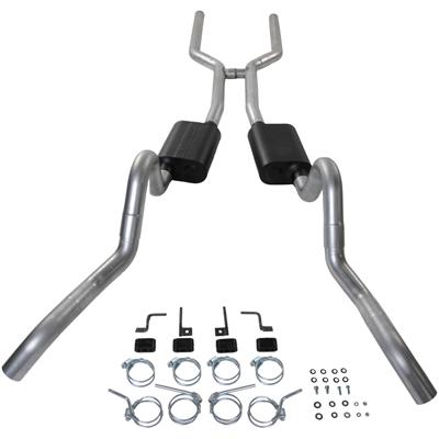 Flowmaster American Thunder Exhaust Systems 17202 System, Thunder, Header-back, Steel, Aluminized, H-Pipe, Chevy, Pontiac, Kit thumbnail 3