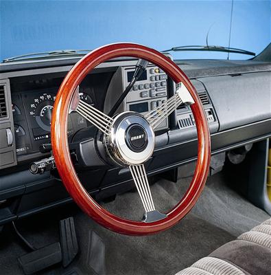 Grant Banjo Style Steering Wheels 1057 Wheel, Style, Stainless Steel, Wood/Mahogany, 3-Spoke, 14.75 in. Diameter, 5-Bolt, Each thumbnail 4