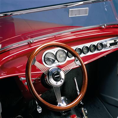 Grant Banjo Style Steering Wheels 1057 Wheel, Style, Stainless Steel, Wood/Mahogany, 3-Spoke, 14.75 in. Diameter, 5-Bolt, Each thumbnail 2
