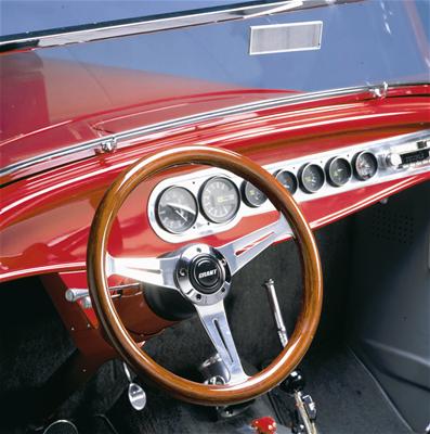 Grant Collector's Edition Steering Wheels 1170 Wheel, Edition, Aluminum, Polished, Mahogany, 3-Spoke, 14.5 in. Diameter, 5-Bolt, Each thumbnail 2