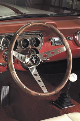Grant Classic Nostalgia Steering Wheels 966 Wheel, Nostalgia, Mustang, Stainless Steel/Brushed, Wood/Walnut, 3-Spoke, 15 in. Diameter thumbnail 3