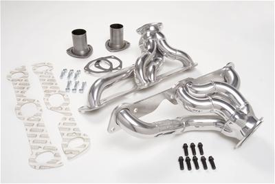 Hedman Traditional Block Hugger Headers 26164 Headers, Traditional, Stepped Hugger, Steel, Silver Ceramic Coated, Pontiac, 326-455, Pair thumbnail 8