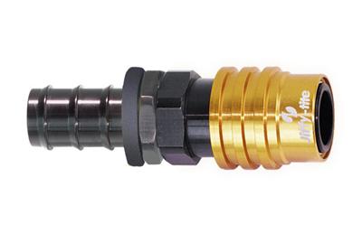 Jiffy-Tite Fitting Socket 8an Hose Barb Valved Jiffy-Tite Fitting Socket 8an Hose Barb Valved