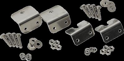 Kentrol 72-86 Jeep CJ Strut Rod Mounting Brackets 4 Pieces Fiberglass - Polished Silver