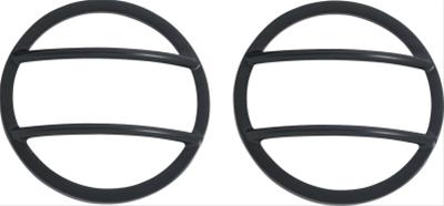 Kentrol 07-18 Jeep Wrangler JK Front Marker Covers Pair - Powdercoat Black