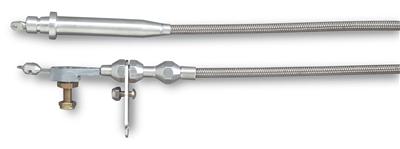 Lokar Hi-Tech Kickdown Kits KD-2350HT Automatic Transmission Cable, Hi-Tech, Natural Braided Stainless Steel, Natural Aluminum Fittings, GM, TH350, Kit thumbnail 2