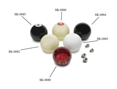 Lokar Shift Knobs SK-6883 Knob, Round, Polypropylene, White, Automatic, Manual Transmission, Each thumbnail 2