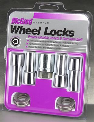 McGard Wheel Lock Nut Set - 4pk. (X-Long Shank) 7/16-20 / 13/16 Hex / 2.165in. Length - Chrome thumbnail 3
