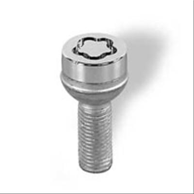 McGard Wheel Lock Bolt Set - 4pk. (Radius Seat) M12X1.5 / 17mm Hex / 27.9mm Shank Length - Chrome