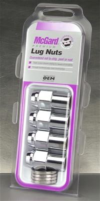 McGard Hex Lug Nut (Reg. Shank - .746in.) 7/16-20 / 13/16 Hex / 1.65in. Length (4-Pack) - Chrome thumbnail 2