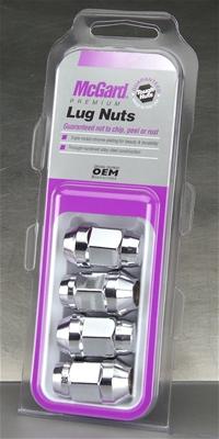 McGard Hex Lug Nut (Cone Seat Bulge Style) 7/16-20 / 3/4 Hex / 1.45in. Length (4-Pack) - Chrome thumbnail 3