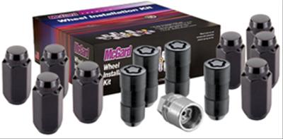 McGard 6 Lug Hex Install Kit w/Locks (Cone Seat Nut) M14X1.5 / 22mm Hex / 1.945in. Length - Black thumbnail 4