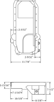 Moroso 86-Up Chevrolet SBC (w/Passenger Side Dipstick) Wet Sump 5.5qt 7.5in Steel Oil Pan - Black thumbnail 5
