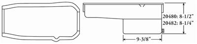 Moroso 65-Up Oldsmobile V-8 (330-455) Deep Wet Sump 7qt 8.5in Steel Oil Pan thumbnail 5